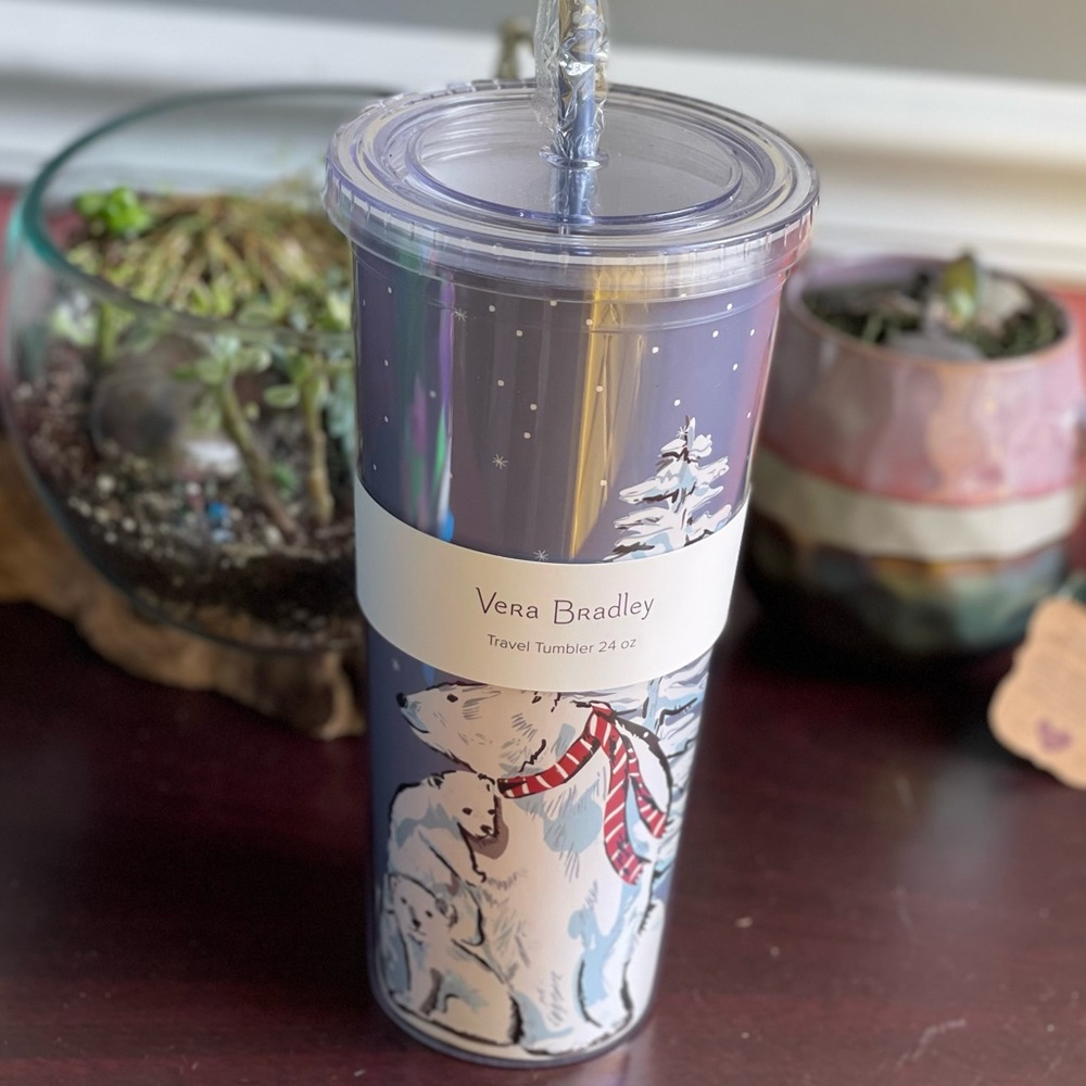 Vera Bradley Beady Merry tumbler 24oz